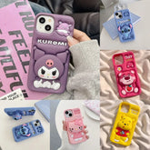 Kuromi Kitty Stitch Silicone iPhone Case